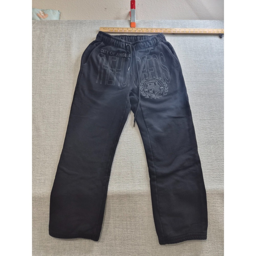 The Hundreds City of Angels Sweatpants Mens Medium Black Cotton Fleece Lined